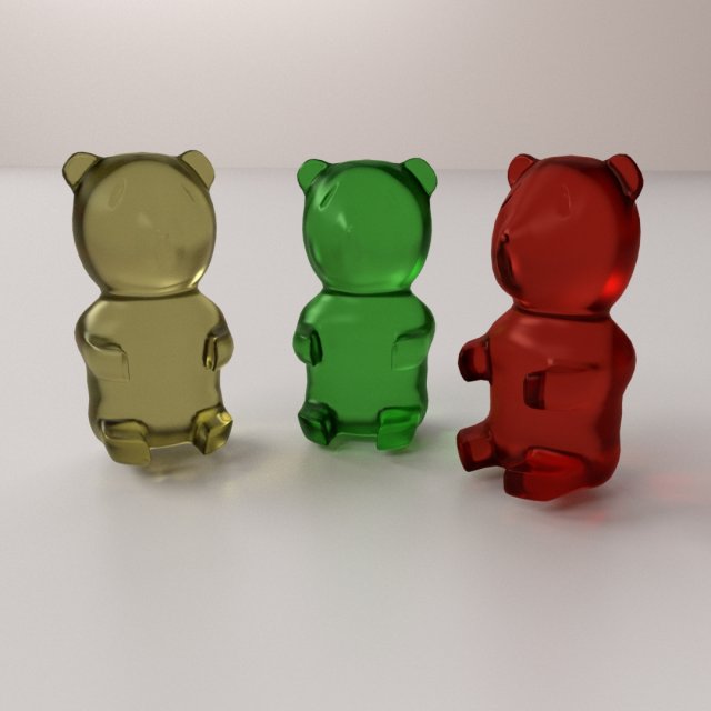 Gummy Bear Model 3D .c4d .max .obj .3ds .fbx .stl .blend 