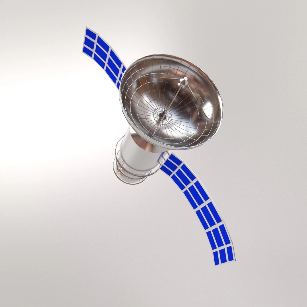 Satellite 3D Model .c4d .max .obj .3ds .fbx .stl .blend 