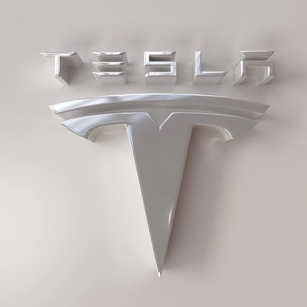 Tesla Logo 3D Model .c4d .max .obj .3ds .fbx .stl .blend 