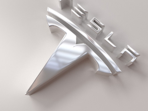Tesla Logo Modèle 3D