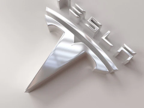 Tesla Logo 3D Model