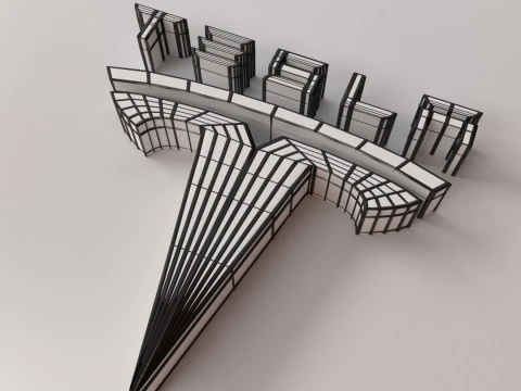 Tesla Logo 3D Model
