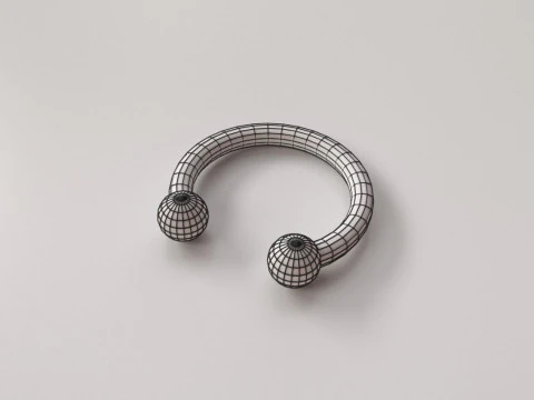 Brustwarzenpiercing v2 3D Modell