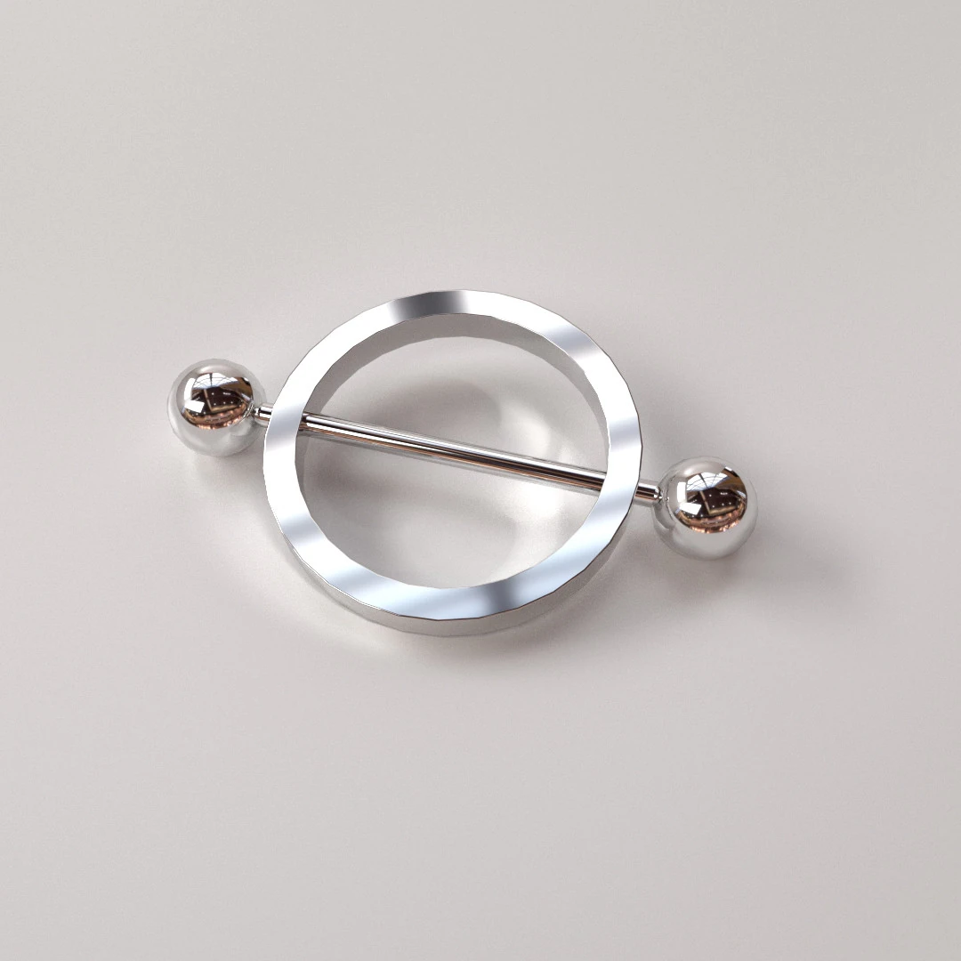 Nipple Piercing v4 3D Model .c4d .max .obj .3ds .fbx .stl .blend 