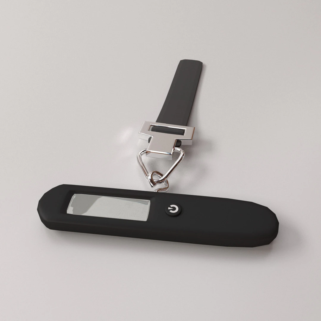 Luggage Scale 3D Model .c4d .max .obj .3ds .fbx .stl .blend 