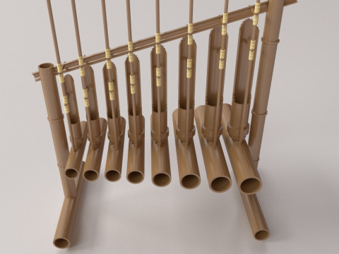 Angklung Musical Instrument 3Dモデル