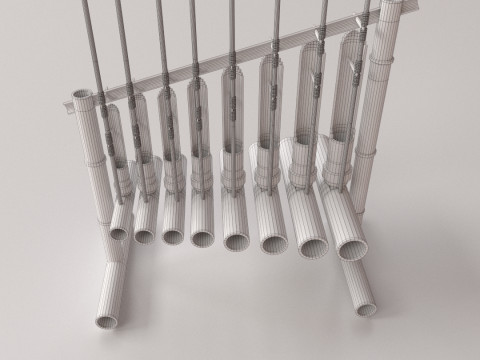 Angklung Musical Instrument 3Dモデル