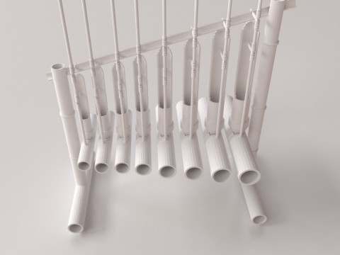 Angklung Musical Instrument 3Dモデル