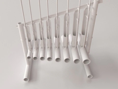 Angklung Musical Instrument 3D Model