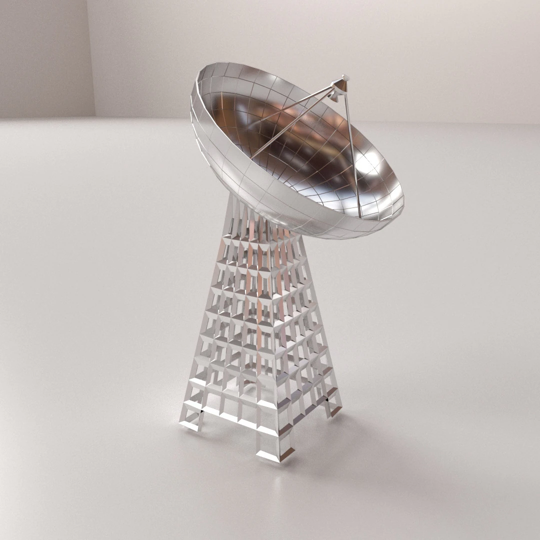 Communication Tower 3D Model .c4d .max .obj .3ds .fbx .stl .blend 