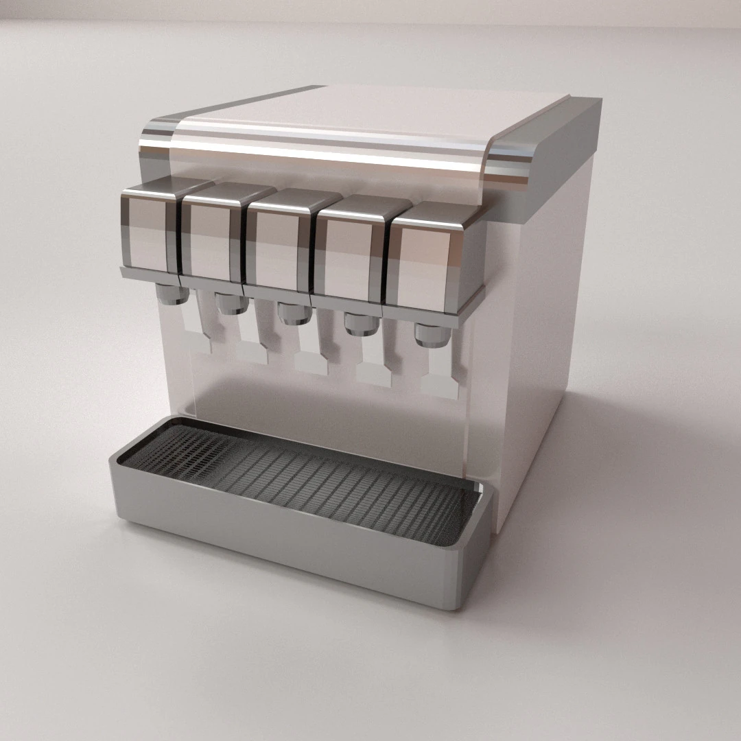 Post Mix Machine 3D Model .c4d .max .obj .3ds .fbx .stl .blend