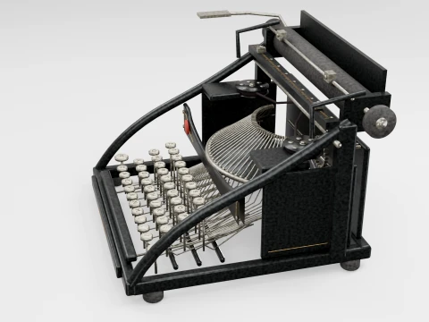 Antique Typewriter 3D Model
