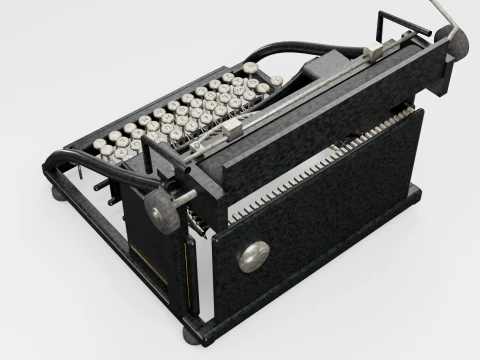 Antique Typewriter 3D Model