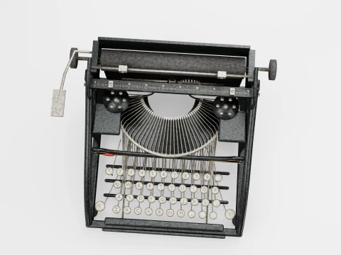 Antique Typewriter 3D Model