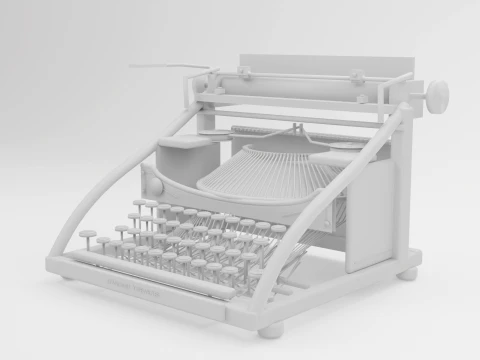 Antique Typewriter 3D Model
