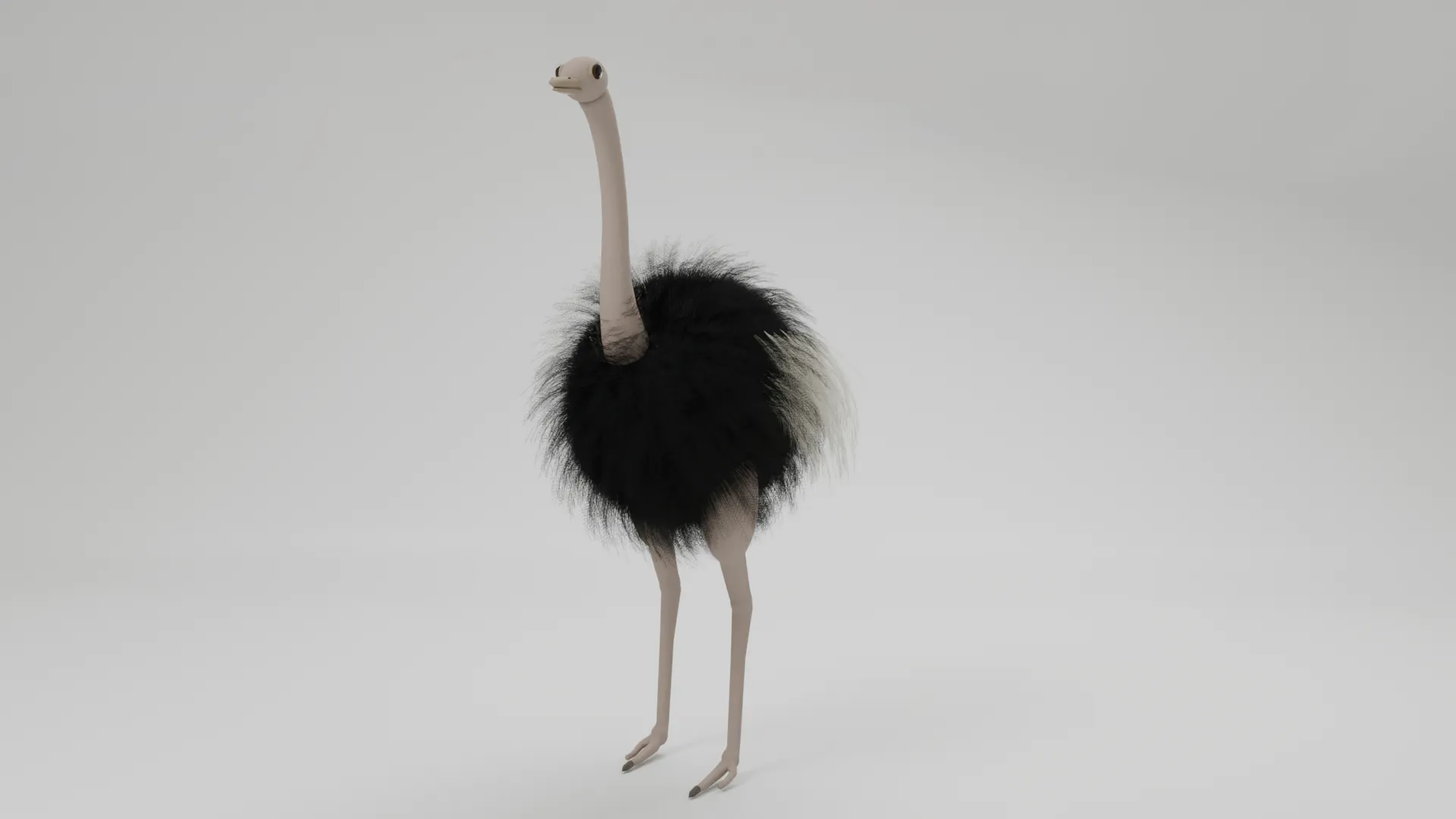 Ostrich 3D Model .c4d .max .obj .3ds .fbx .stl .blend 
