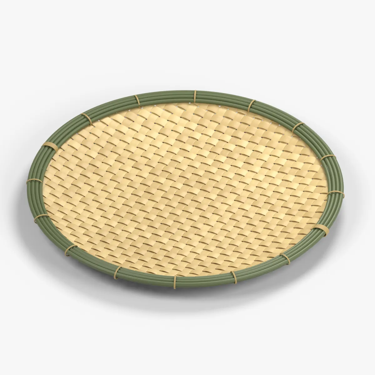 Bamboo Tray 3D Model .c4d .max .obj .3ds .fbx .stl .blend 