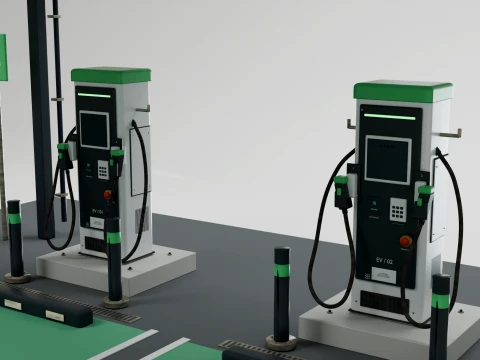 EV Charging Station 3D Model