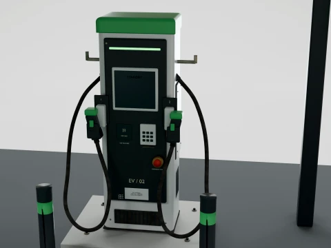 EV Charging Station 3D Model