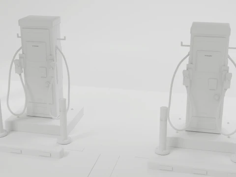 EV Charging Station 3D Model
