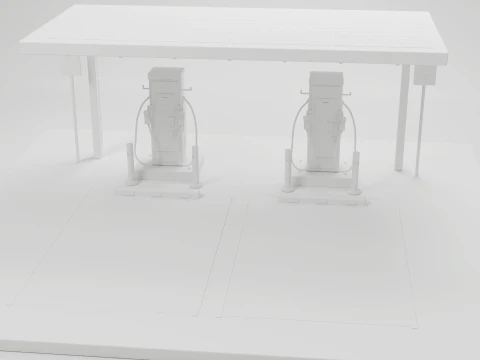 EV Charging Station 3D Model