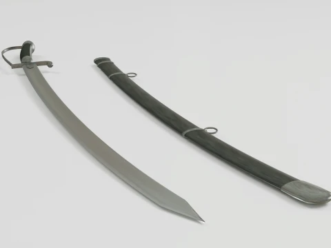 Pattern 1796 Cavalry Sword 3D Model