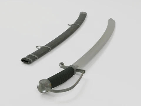 Pattern 1796 Cavalry Sword 3D Model