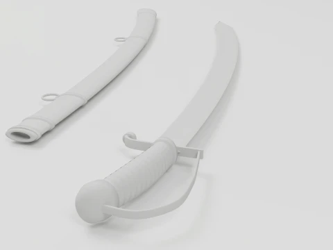 Pattern 1796 Cavalry Sword 3D Model