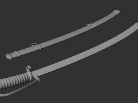 Pattern 1796 Cavalry Sword 3D Model