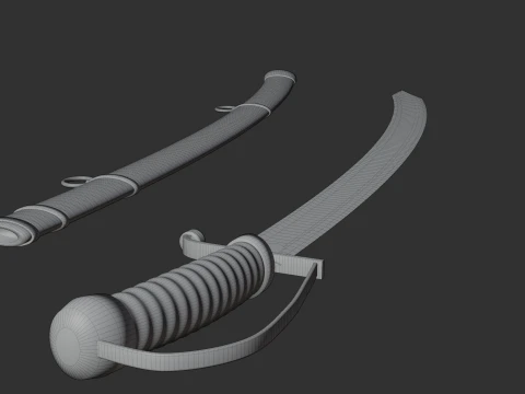 Pattern 1796 Cavalry Sword 3D Model