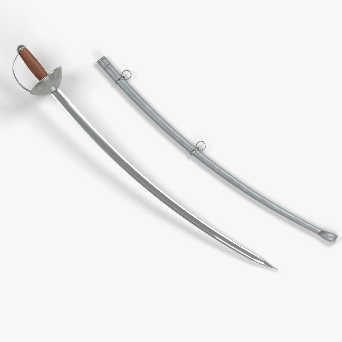 Cavalry Sword Modèle 3D .c4d .max .obj .3ds .fbx .stl .blend