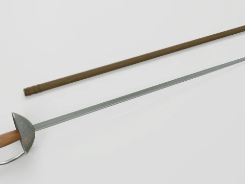 Pattern 1908 Cavalry Sword 3D Model