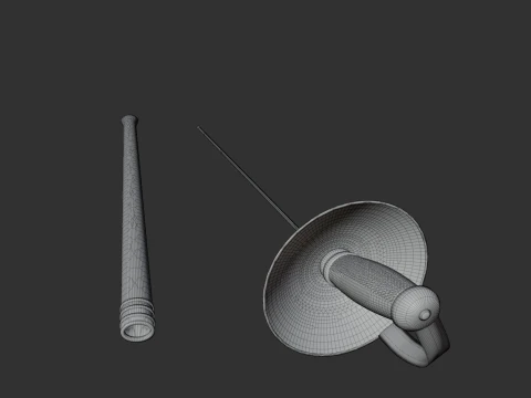 Pattern 1908 Cavalry Sword 3D Model