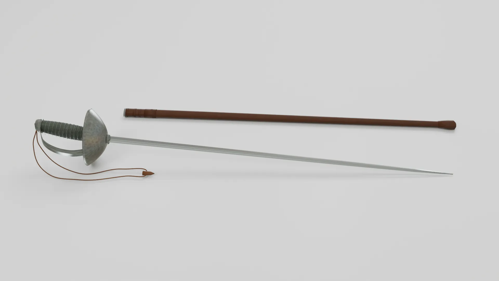 Pattern 1912 Cavalry Sword 3D Model .c4d .max .obj .3ds .fbx .stl .blend