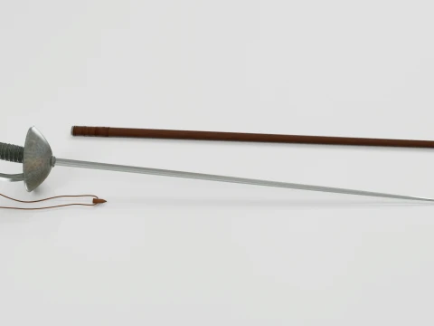 Pattern 1912 Cavalry Sword Modelo 3D