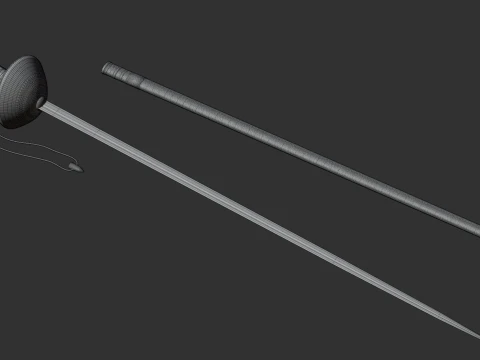 Pattern 1912 Cavalry Sword 3D Model