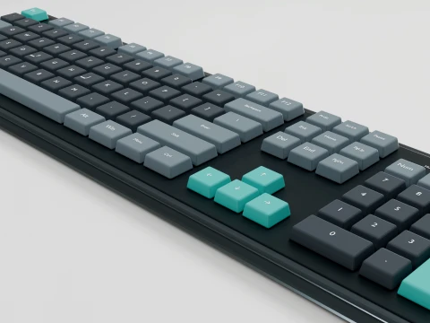 Computer Keyboard 3D Model