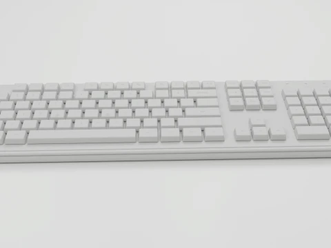 Computer Keyboard 3D Model