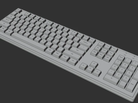 Computer Keyboard 3D Model