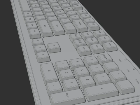 Computer Keyboard 3D Model