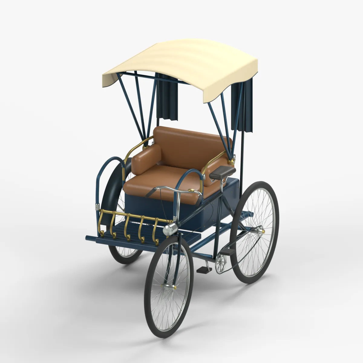 Trishaw 3D Model .c4d .max .obj .3ds .fbx .stl .blend