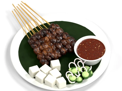 Satay Platter 3D Модель