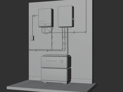 Solar Installation 3D Model