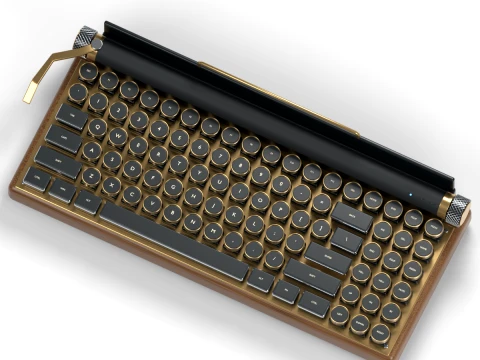 Retro Wireless Keyboard 3D Model