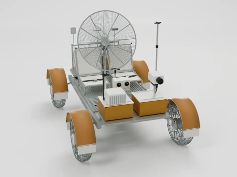 Moon Rover 3D Model