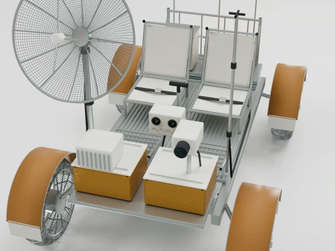 Moon Rover 3D Model