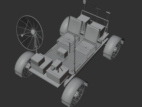 Moon Rover 3D Model