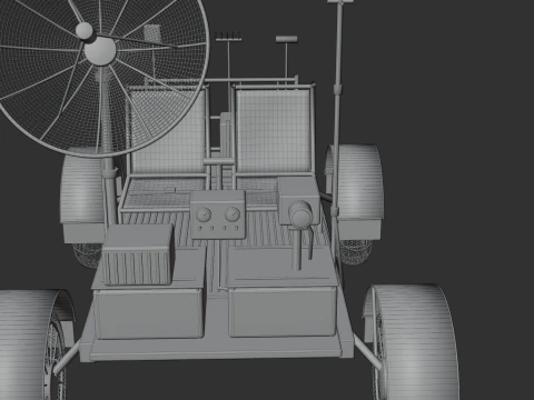 Moon Rover 3D Model