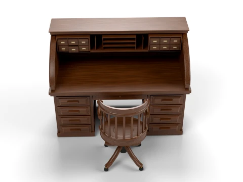 Antique Writing Desk 3Dモデル