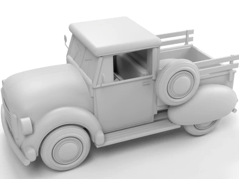 Vintage Pickup Truck 3D Model